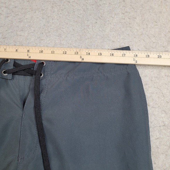 Hurley Board Shorts Mens 34 Gray Vintage Zeros 11" Inseam Swim Trunks Made USA - Picture 7 of 10